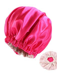 BONNET EN SATIN REVERSIBLE AVEC ELASTIQUE