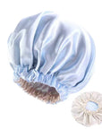 BONNET EN SATIN REVERSIBLE AVEC ELASTIQUE