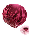 BONNET EN SATIN REVERSIBLE AVEC ELASTIQUE