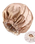 BONNET EN SATIN REVERSIBLE AVEC ELASTIQUE